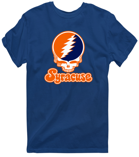 Syracuse Stealie Premium Unisex T-Shirt — Design: Syracuse University — Navy