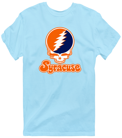 Syracuse Stealie Premium Unisex T-Shirt — Design: Syracuse University — Light Blue