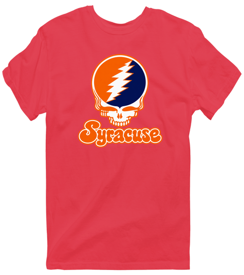Syracuse Stealie Premium Unisex T-Shirt — Design: Syracuse University — Heather Red