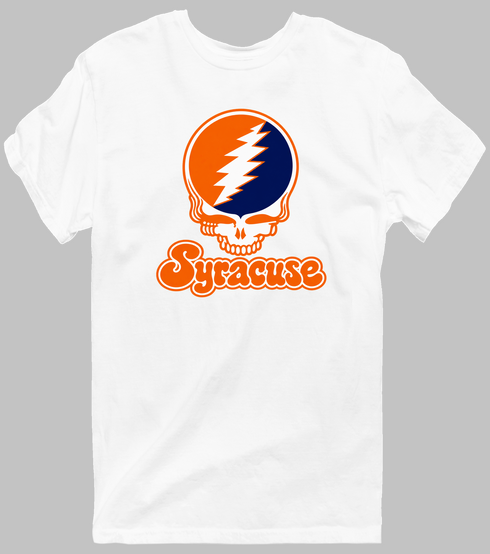 Syracuse Stealie Premium Unisex T-Shirt — Design: Syracuse University — White