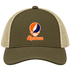 Syracuse Stealie Premium Unisex Trucker Cap — Design: Syracuse University — Moss/Khaki