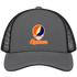 Syracuse Stealie Premium Unisex Trucker Cap — Design: Syracuse University — Charcoal/Black