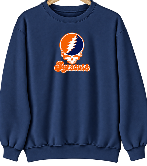 Syracuse Stealie Premium Unisex Crewneck — Design: Syracuse University — Navy