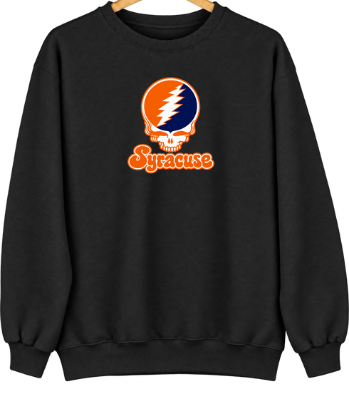 Syracuse Stealie Premium Unisex Crewneck — Design: Syracuse University — Black