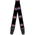 Grateful Dead - Guitar Strap - Steal Your Face Repeat Black Color - StealieShop