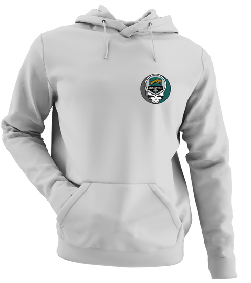 Jacksonville Football - Premium Grateful Dead Left Chest Hoodie - Sport Grey - 9