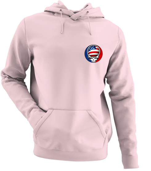 USA FIFA World Cup - Premium Grateful Dead Left Chest Hoodie - Light Pink - 4