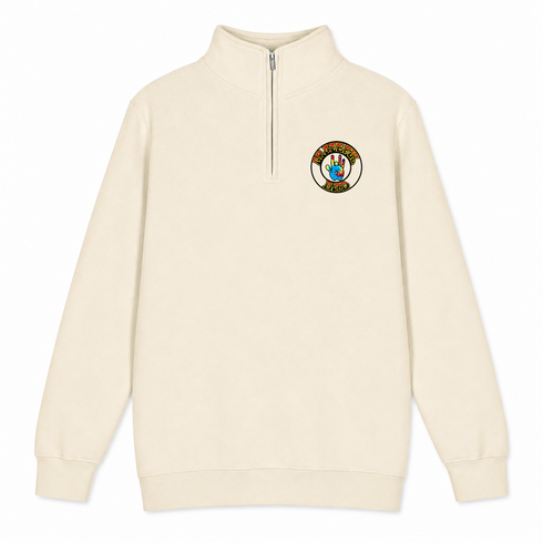 Grateful Dad Hand - Life is dead.® - Premium Grateful Dead Quarter-Zip Pullover - Sand - 1