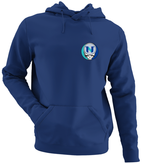 National University - Premium Grateful Dead Left Chest Hoodie - Navy