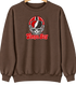 Tampa Bay Helmet Stealie Premium Unisex Crewneck — Tampa Bay Buccaneers — Brown