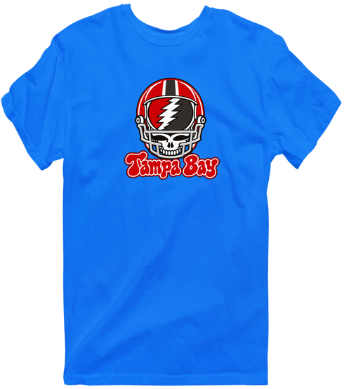 Tampa Bay Helmet Stealie Premium Unisex T-Shirt — Tampa Bay Buccaneers — Royal