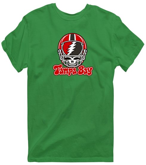 Tampa Bay Helmet Stealie Premium Unisex T-Shirt — Tampa Bay Buccaneers — Irish Green