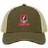 Tampa Bay Helmet Stealie Premium Unisex Trucker Cap — Tampa Bay Buccaneers — Moss/Khaki