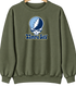 Tampa Bay Baseball Stealie Grateful Dead Crewneck — Tampa Bay Rays — Military Green