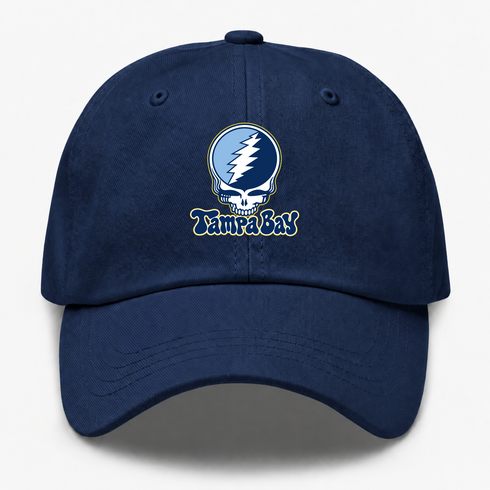 Tampa Bay Baseball Stealie Grateful Dead Dad Hat — Tampa Bay Rays — Navy