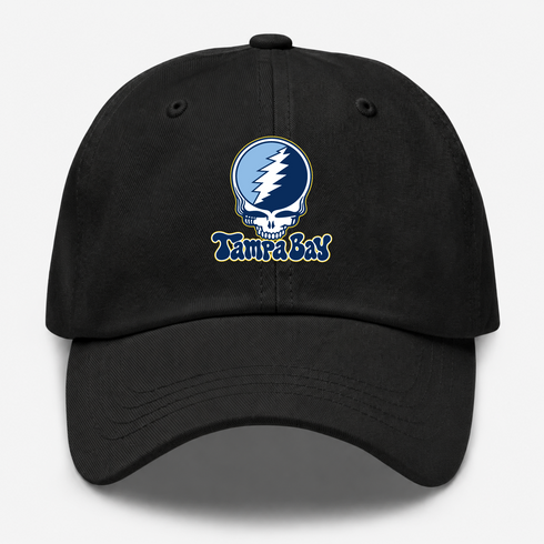 Tampa Bay Baseball Stealie Grateful Dead Dad Hat — Tampa Bay Rays — Black