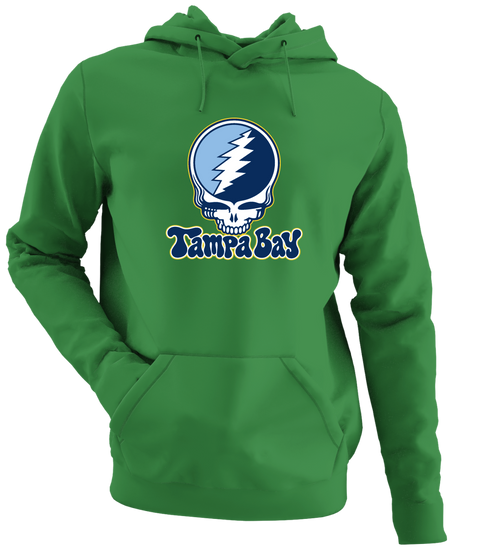Tampa Bay Baseball Stealie Grateful Dead Hoodie — Tampa Bay Rays — Irish Green