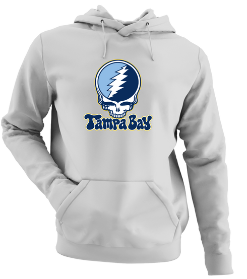 Tampa Bay Baseball Stealie Grateful Dead Hoodie — Tampa Bay Rays — Sport Grey