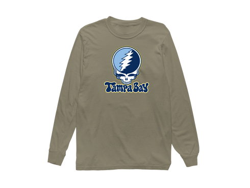 Tampa Bay Baseball Stealie Grateful Dead Long-Sleeve — Tampa Bay Rays — Sandstone