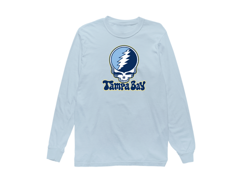 Tampa Bay Baseball Stealie Grateful Dead Long-Sleeve — Tampa Bay Rays — Chambray
