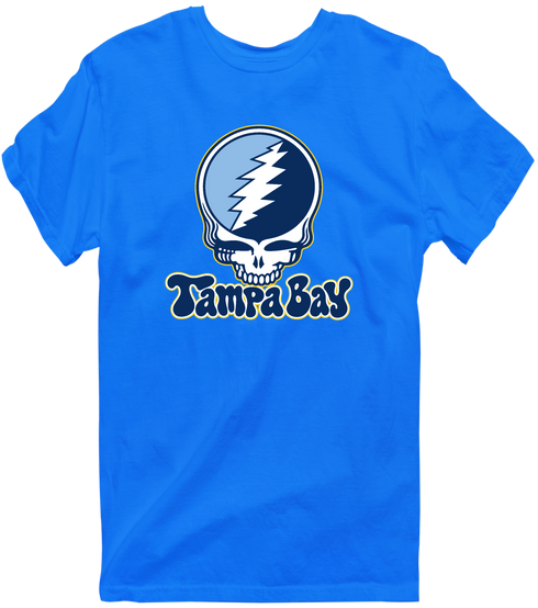 Tampa Bay Baseball Stealie Grateful Dead T-Shirt — Tampa Bay Rays — Royal