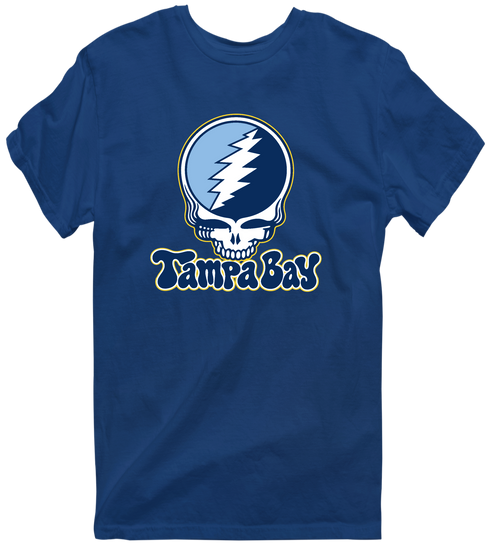 Tampa Bay Baseball Stealie Grateful Dead T-Shirt — Tampa Bay Rays — Navy