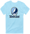 Tampa Bay Baseball Stealie Grateful Dead T-Shirt — Tampa Bay Rays — Light Blue