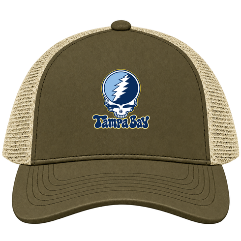 Tampa Bay Baseball Stealie Grateful Dead Trucker Cap — Tampa Bay Rays — Moss/Khaki