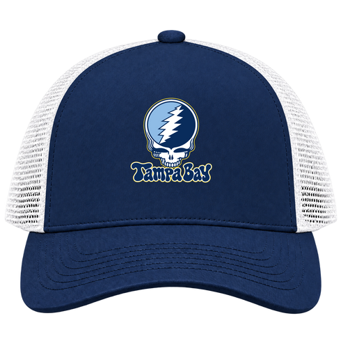 Tampa Bay Baseball Stealie Grateful Dead Trucker Cap — Tampa Bay Rays — Navy/White