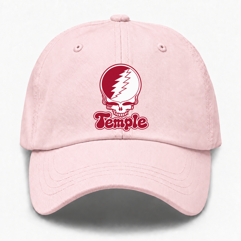 Temple Stealie Premium Unisex Dad Hat — Design: Temple University — Pink