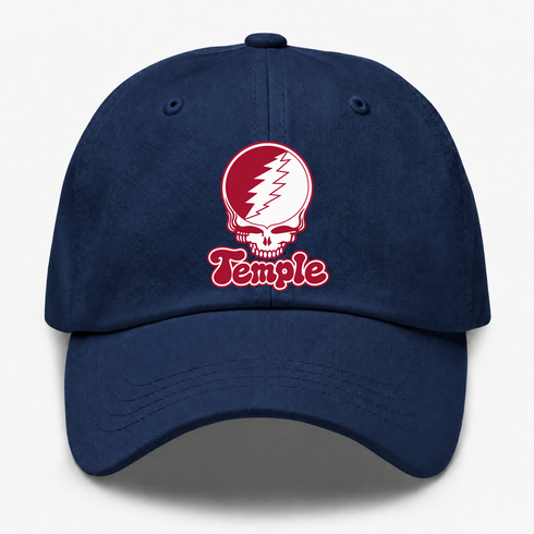 Temple Stealie Premium Unisex Dad Hat — Design: Temple University — Navy