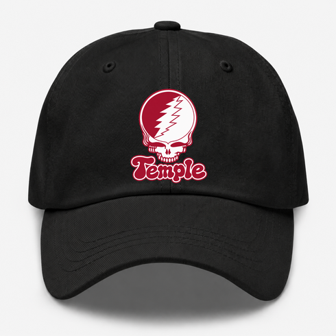 Temple Stealie Premium Unisex Dad Hat — Design: Temple University — Black
