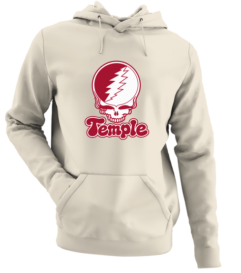 Temple Stealie Premium Unisex Hoodie — Design: Temple University — Sand