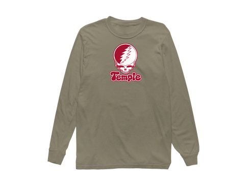 Temple Stealie Premium Unisex Long-Sleeve — Design: Temple University — Sandstone