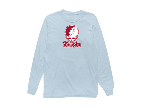Temple Stealie Premium Unisex Long-Sleeve — Design: Temple University — Chambray