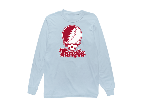 Temple Stealie Premium Unisex Long-Sleeve — Design: Temple University — Chambray