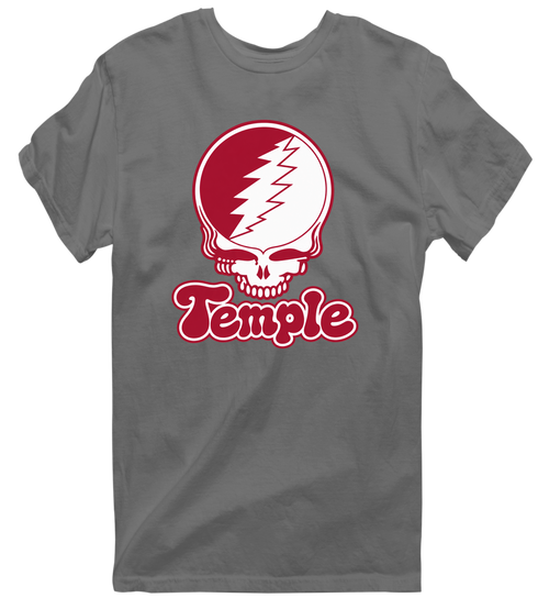 Temple Stealie Premium Unisex T-Shirt — Design: Temple University — Charcoal