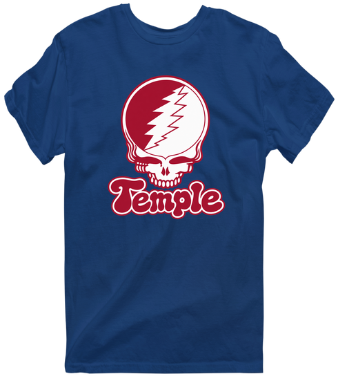 Temple Stealie Premium Unisex T-Shirt — Design: Temple University — Navy