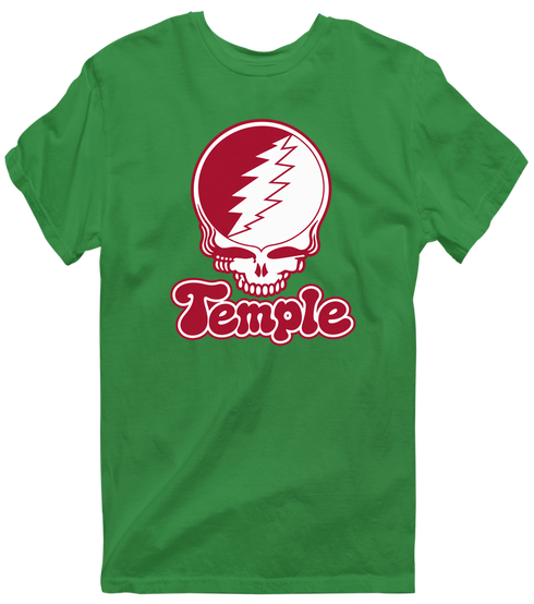 Temple Stealie Premium Unisex T-Shirt — Design: Temple University — Irish Green