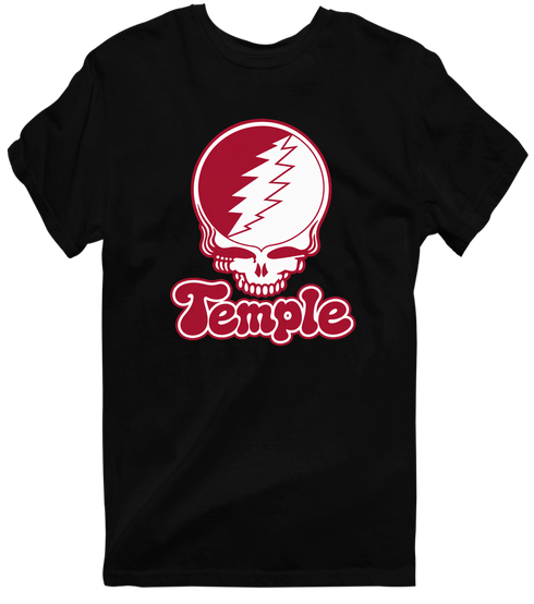 Temple Stealie Premium Unisex T-Shirt — Design: Temple University — Black