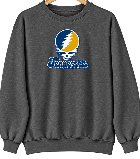 Chatanooga Stealie Premium Unisex Crewneck — Design: Tennesee Chatanooga — Dark Heather