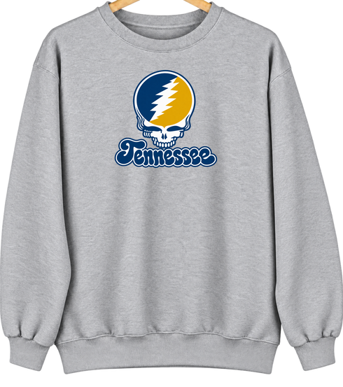 Chatanooga Stealie Premium Unisex Crewneck — Design: Tennesee Chatanooga — Sport Grey