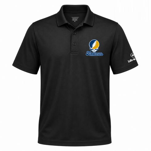 Chatanooga Stealie Premium Unisex Polo — Design: Tennesee Chatanooga — Black