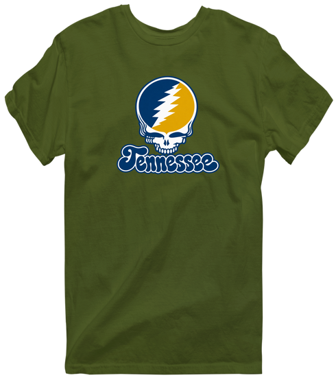 Chatanooga Stealie Premium Unisex T-Shirt — Design: Tennesee Chatanooga — Military Green