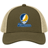 Chatanooga Stealie Premium Unisex Trucker Cap — Design: Tennesee Chatanooga — Moss/Khaki