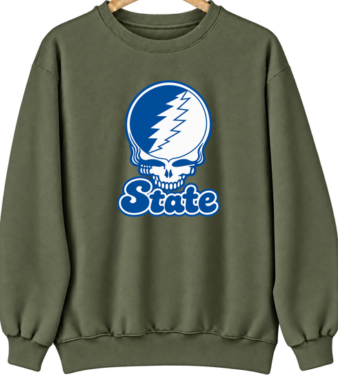 Tennessee Stealie Premium Unisex Crewneck — Design: Tennessee State University — Military Green