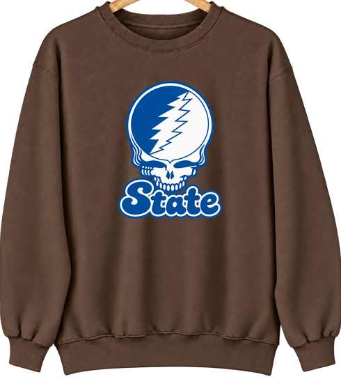 Tennessee Stealie Premium Unisex Crewneck — Design: Tennessee State University — Brown