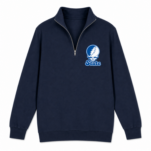 Tennessee Stealie Premium Unisex Quarter-Zip — Design: Tennessee State University — Navy
