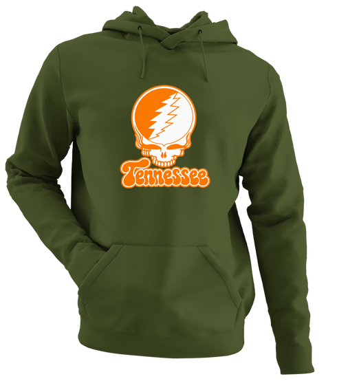 Tennessee Stealie Premium Unisex Hoodie — Design: University of Knoxville — Military Green