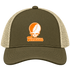 Tennessee Stealie Premium Unisex Trucker Cap — Design: University of Knoxville — Moss/Khaki